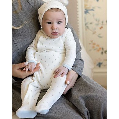 2 Piece Baby Boys "Playful Dots" Velour Footie Set