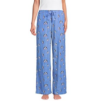 Petite Lands' End Flannel Wide Leg Pajama Pants
