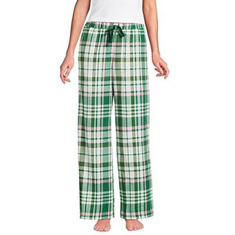 Petite Lands' End Flannel Wide Leg Pajama Pants