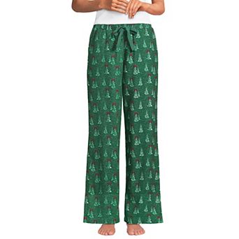 Petite Lands' End Flannel Wide Leg Pajama Pants