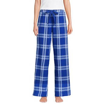 Lands' End Women's Flannel Wide Leg Pajama Pants