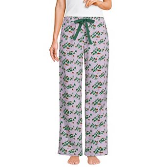 Lands' End Women's Flannel Wide Leg Pajama Pants