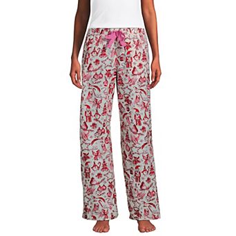 Lands' End Women's Flannel Wide Leg Pajama Pants