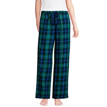 Plus Size Lands' End Flannel Wide Leg Pajama Pants