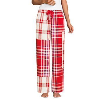 Lands' End Women's Flannel Patchwork Pajama Pants