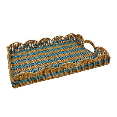 Celebrate Together™ Summer Woven Resin Wicker Serving Tray