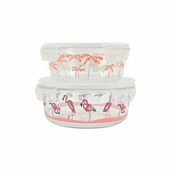 Celebrate Together™ Summer 2 pc Flamingo Storage Container Set
