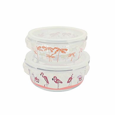 Celebrate Together™ Summer 2-pc. Flamingo Storage Container Set