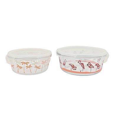 Celebrate Together™ Summer 2-pc. Flamingo Storage Container Set