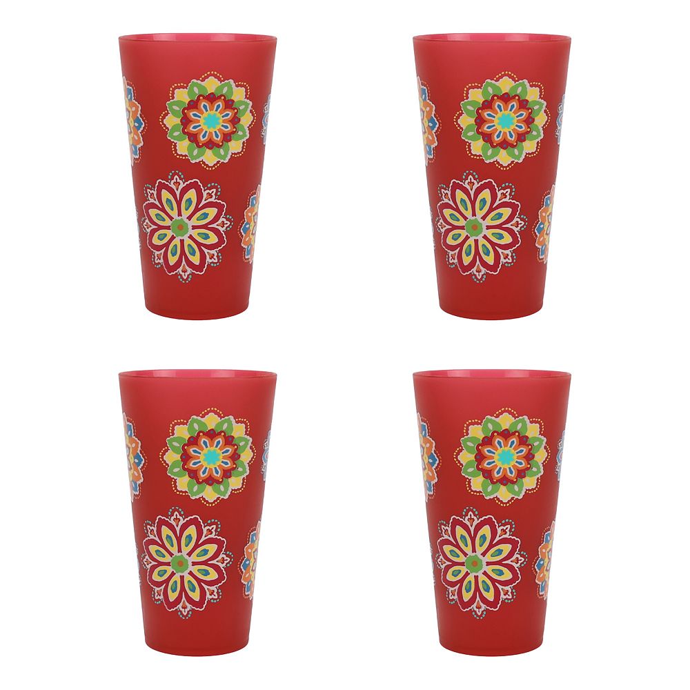 Celebrate Togetherâ¢ Summer 4-Piece Party Time Plastic Cups Set