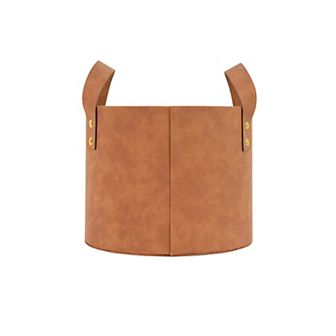 Neatly Round Leather Basket