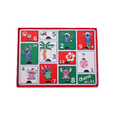 Disney's Lilo & Stitch 14k Gold Flash Plated Ohana Necklace & Bracelet Charm Set Advent Calendar