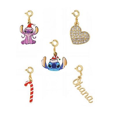 Disney's Lilo & Stitch 14k Gold Flash Plated Ohana Necklace & Bracelet Charm Set Advent Calendar