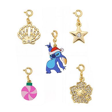 Disney's Lilo & Stitch 14k Gold Flash Plated Ohana Necklace & Bracelet Charm Set Advent Calendar