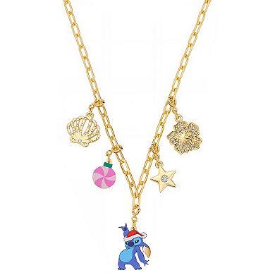 Disney's Lilo & Stitch 14k Gold Flash Plated Ohana Necklace & Bracelet Charm Set Advent Calendar