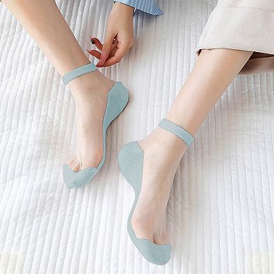 Chic Women's Summer Thin Ankle Socks Soft for Casual 6Pk