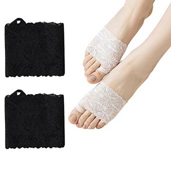 5 Pairs Women's Floral Lace No Show Socks Low Cut Stretch Liner for Flats and Loafers