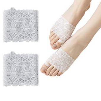 5 Pairs Women's Floral Lace No Show Socks Low Cut Stretch Liner for Flats and Loafers