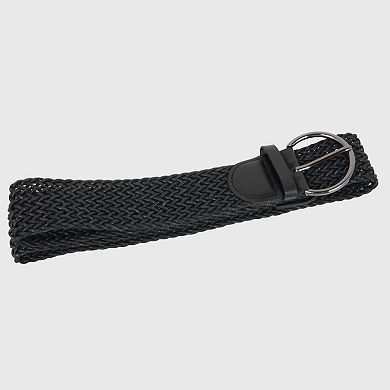 Chic Woven Womens Belt with Alloy Buckle