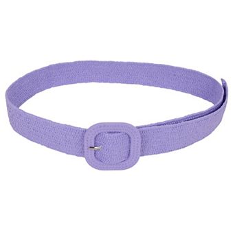 Elegant Straw Belt with Matching Woven Buckle