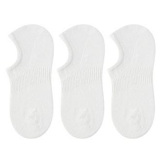 3-Pack Women's Pure Cotton Low Cut Socks with Heel Grip Anti-Slip Design