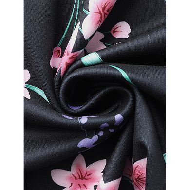 2 Sets Women's Pajamas V Neck Short Sleeve Top with Drawstring Pants Sleepwear Lounge Sets w Pockets