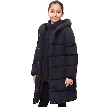 Girl Rokka&Rolla Knee-Length Puffer Jacket Coat