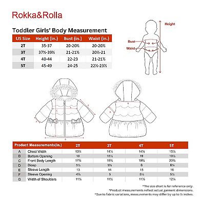 Toddler Girls' Rokka&Rolla Luxe Bow Puffer Coat