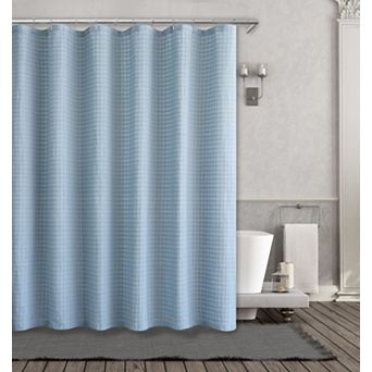 Kate Aurora Spa Collection Modern Waffle Fabric Shower Curtain