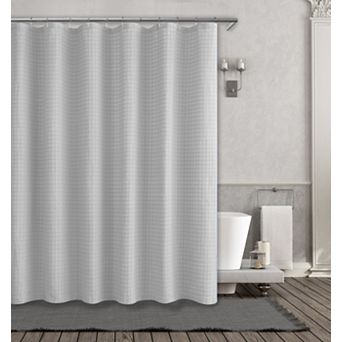 Kate Aurora Spa Collection Modern Waffle Fabric Shower Curtain