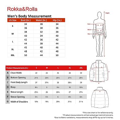 Men's Rokka&Rolla Quilted Puffer Jacket