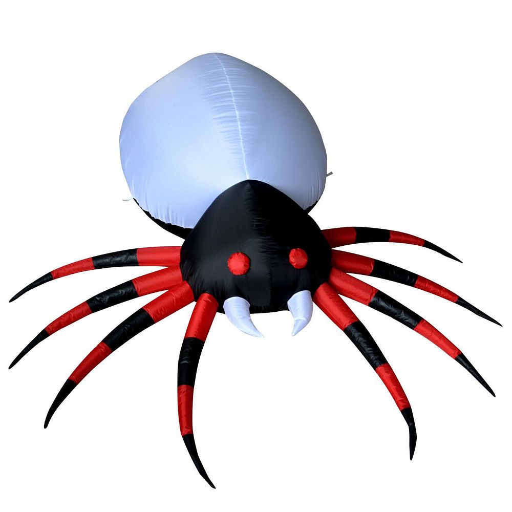 GOOSH 8 FT Halloween Inflatable Spider Decoration with Magic Light Blow ...
