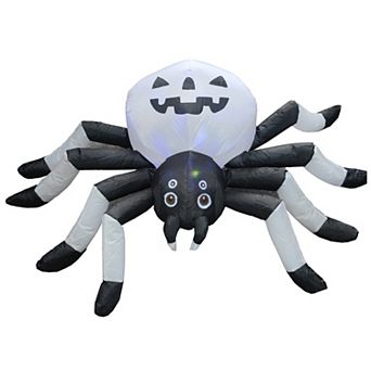GOOSH 5 FT Width Halloween Inflatables Outdoor Decorations Spider with Magic LED Lighting