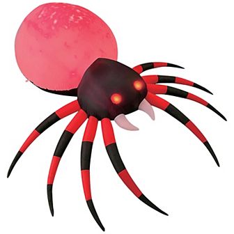GOOSH 12 FT Width Halloween Inflatable Spider Outdoor Decoration with Magic Light