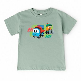 Leo the Truck Leo and Lifty Green - Toddler Short Sleeve Graphic T-Shirt