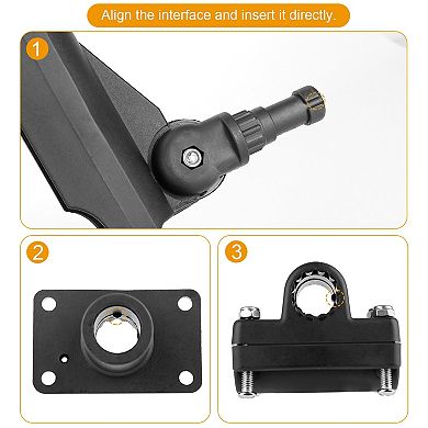 360° Adjustable Boat Fishing Rod Holder Kayak Side Rail Mount Foldable Pole Holder with Clamp