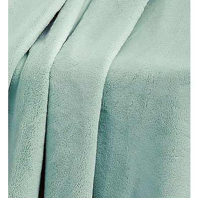 Kate Aurora Ultra Soft And Plush Oversized Aqua Fleece Accent Throw Blanket