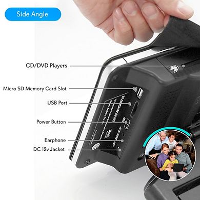 Pyle Dual 10.5'' Car Headrest CD/DVD Player Entertainment System (PLHRDVD108KT) - Black