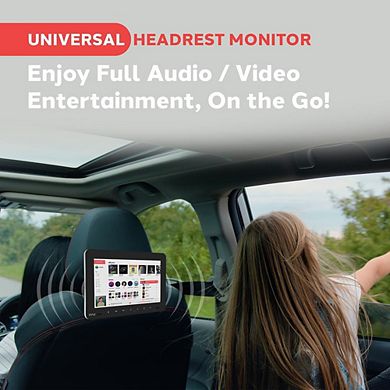 Pyle 9.4'' Car Headrest DVD Player - CD/DVD System, USB/SD Readers, HDMI, FM/IR Transmitter