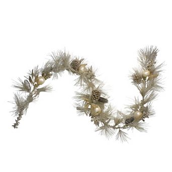 Northlight 6-ft. Glitter Pine Needle & Apple Pine Cone Artificial Christmas Garland