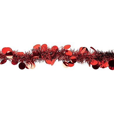 Northlight 50-ft. Unlit Red Tinsel Christmas Garland