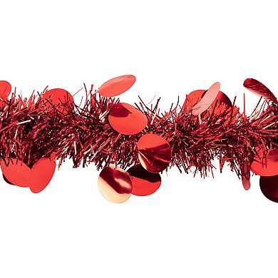 Northlight 50-ft. Unlit Red Tinsel Christmas Garland