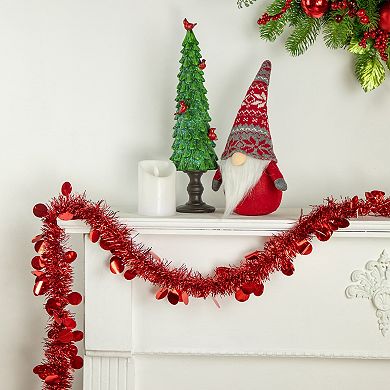 Northlight 50-ft. Unlit Red Tinsel Christmas Garland