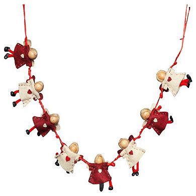 Northlight 26-in. Red & Beige Angel Dolls Christmas Garland