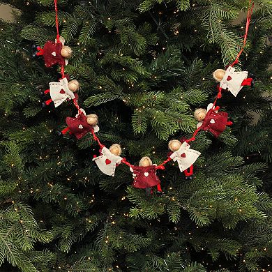 Northlight 26-in. Red & Beige Angel Dolls Christmas Garland