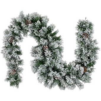 Northlight 6.75-ft. Flocked Pine & Pine Cones Artificial Christmas Garland