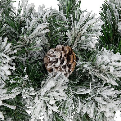 Northlight 6.75-ft. Flocked Pine & Pine Cones Artificial Christmas Garland