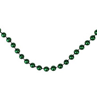 Northlight 15-ft. Shiny Metallic Green Beaded Christmas Garland
