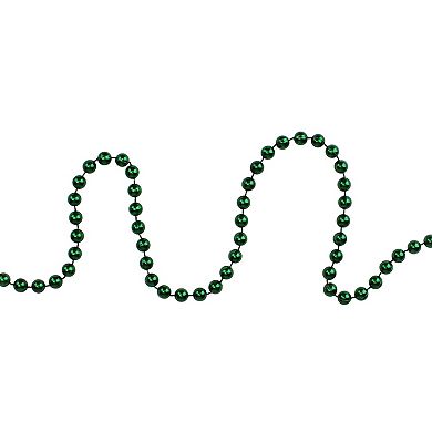 Northlight 15-ft. Shiny Metallic Green Beaded Christmas Garland
