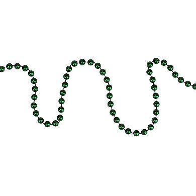 Northlight 15-ft. Shiny Metallic Green Beaded Christmas Garland